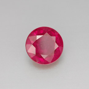 Rubino naturale rosso da 2,03 ct, taglio rotondo, VS-SI