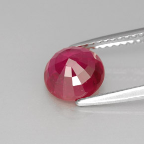 Rubino naturale rosso da 2,03 ct, taglio rotondo, VS-SI