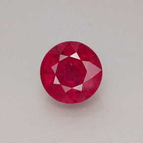 Rubino naturale rosso da 1,91 ct, taglio rotondo, VS-SI