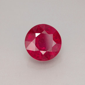 Rubino naturale rosso da 1,91 ct, taglio rotondo, VS-SI