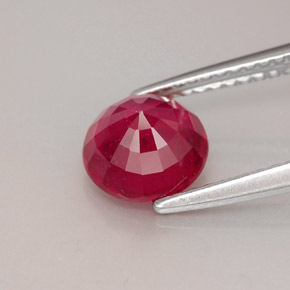 Rubino naturale rosso da 1,91 ct, taglio rotondo, VS-SI