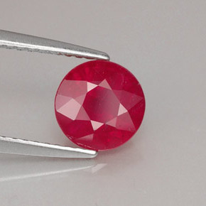 Rubino naturale rosso da 1,93 ct, taglio rotondo, SI