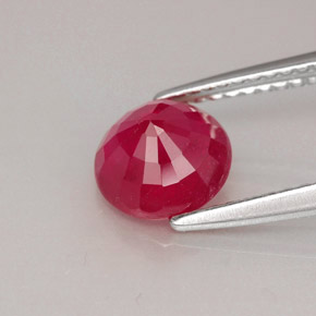 Rubino naturale rosso da 1,93 ct, taglio rotondo, SI
