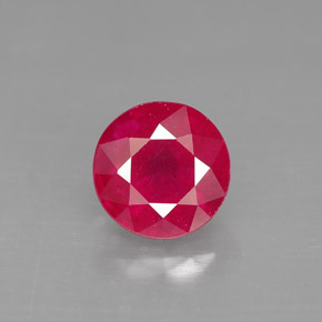 Rubino naturale rosso da 1,88 ct, taglio rotondo, SI-I1