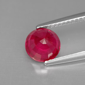 Rubino naturale rosso da 1,88 ct, taglio rotondo, SI-I1