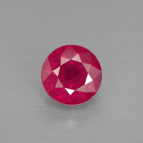 Rubino naturale rosso da 1,89 ct, taglio rotondo, SI