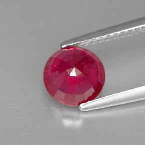 Rubino naturale rosso da 1,89 ct, taglio rotondo, SI