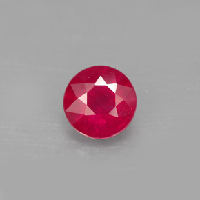 Rubino naturale rosso da 1,73 ct, taglio rotondo, SI