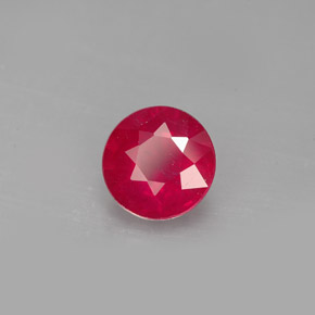 Rubino naturale rosso da 1,73 ct, taglio rotondo, SI