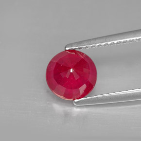 Rubino naturale rosso da 1,73 ct, taglio rotondo, SI