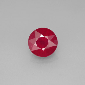 Rubino naturale rosso da 1,92 ct, taglio rotondo, SI-I1