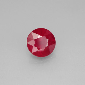 Rubino naturale rosso da 1,92 ct, taglio rotondo, SI-I1
