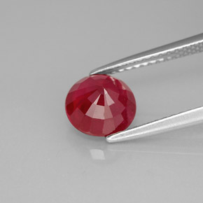 Rubino naturale rosso da 1,92 ct, taglio rotondo, SI-I1