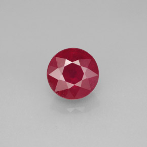 Rubino naturale rosso da 2,02 ct, taglio rotondo, SI-I1
