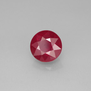 Rubino naturale rosso da 2,02 ct, taglio rotondo, SI-I1