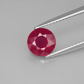Rubino naturale rosso da 1,95 ct, taglio rotondo, SI