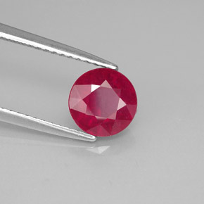 Rubino naturale rosso da 1,95 ct, taglio rotondo, SI
