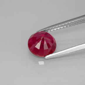 Rubino naturale rosso da 1,95 ct, taglio rotondo, SI