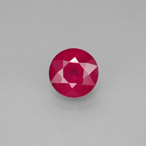 Rubino naturale rosso da 1,93 ct, taglio rotondo, SI-I1