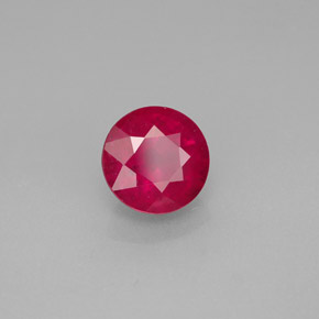 Rubino naturale rosso da 1,93 ct, taglio rotondo, SI-I1