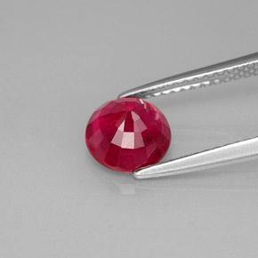 Rubino naturale rosso da 1,93 ct, taglio rotondo, SI-I1