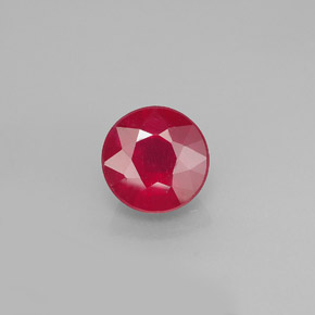 Rubino naturale rosso da 1,97 ct, taglio rotondo, SI-I1