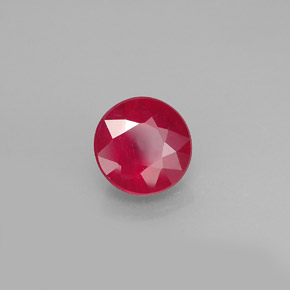 Rubino naturale rosso da 1,97 ct, taglio rotondo, SI-I1