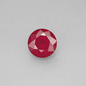 Rubino naturale rosso da 1,87 ct, taglio rotondo, SI-I1