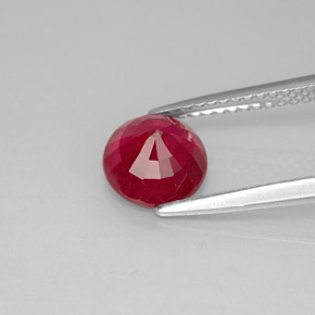 Rubino naturale rosso da 1,87 ct, taglio rotondo, SI-I1