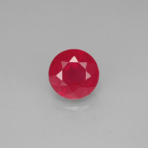 Rubino naturale rosso da 2,15 ct, taglio rotondo, SI-I1