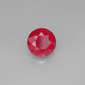 Rubino naturale rosso da 2,15 ct, taglio rotondo, SI-I1