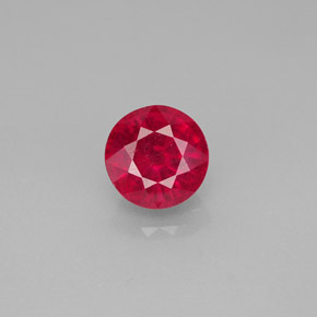 Rubino naturale rosso da 1,84 ct, taglio rotondo, SI-I1