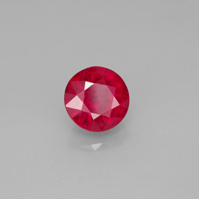 Rubino naturale rosso da 1,84 ct, taglio rotondo, SI-I1