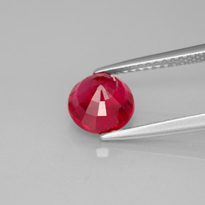Rubino naturale rosso da 1,84 ct, taglio rotondo, SI-I1