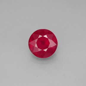 Rubino naturale rosso da 1,93 ct, taglio rotondo, SI-I1