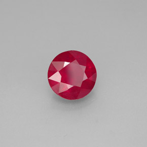 Rubino naturale rosso da 1,93 ct, taglio rotondo, SI-I1