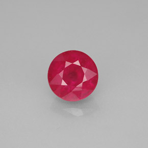 Rubino naturale rosso da 1,93 ct, taglio rotondo, SI-I1