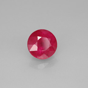 Rubino naturale rosso da 1,93 ct, taglio rotondo, SI-I1