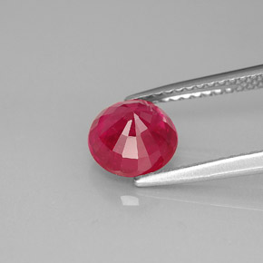 Rubino naturale rosso da 1,93 ct, taglio rotondo, SI-I1