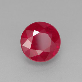 Rubino naturale rosso da 1,85 ct, taglio rotondo, SI-I1