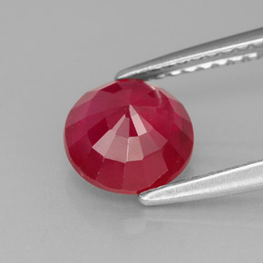 Rubino naturale rosso da 1,85 ct, taglio rotondo, SI-I1