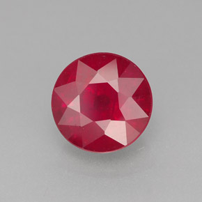 Rubino naturale rosso da 1,96 ct, taglio rotondo, SI-I1