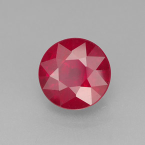 Rubino naturale rosso da 1,96 ct, taglio rotondo, SI-I1