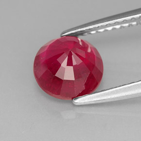 Rubino naturale rosso da 1,96 ct, taglio rotondo, SI-I1