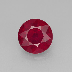 Rubino naturale rosso da 1,57 ct, taglio rotondo, SI
