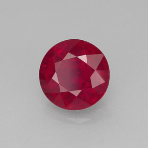 Rubino naturale rosso da 1,57 ct, taglio rotondo, SI