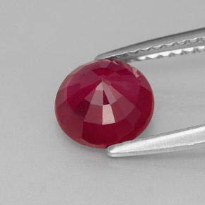 Rubino naturale rosso da 1,57 ct, taglio rotondo, SI