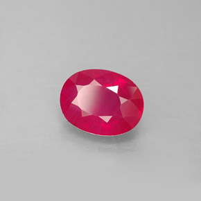 Rubino naturale rosso da 2,24 ct, taglio ovale, SI