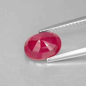 Rubino naturale rosso da 2,24 ct, taglio ovale, SI