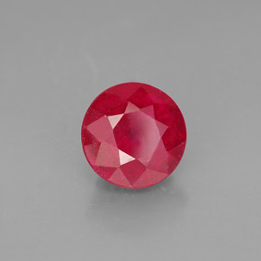 Rubino naturale rosso da 2,13 ct, taglio rotondo, SI